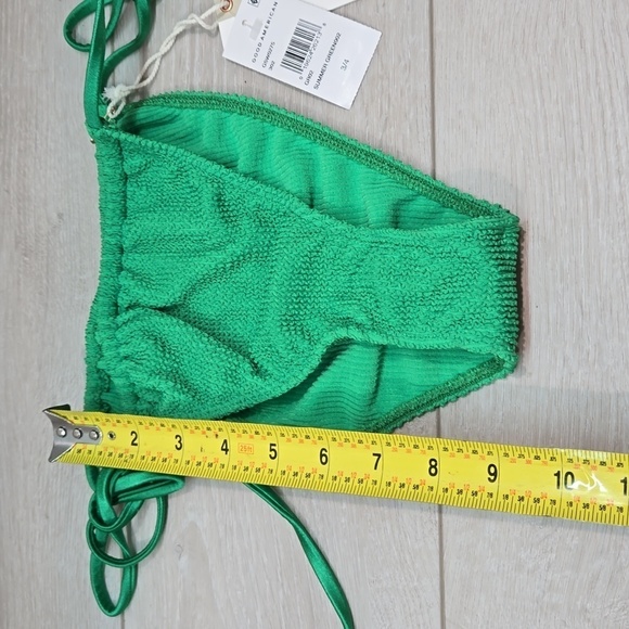 NWT Good American Women Summer Green Side Tiny Ties swim bottom sz 3/4 L/XL - Picture 7 of 10